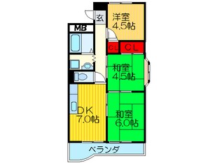 シティエイト観音坂Ｂの物件間取画像